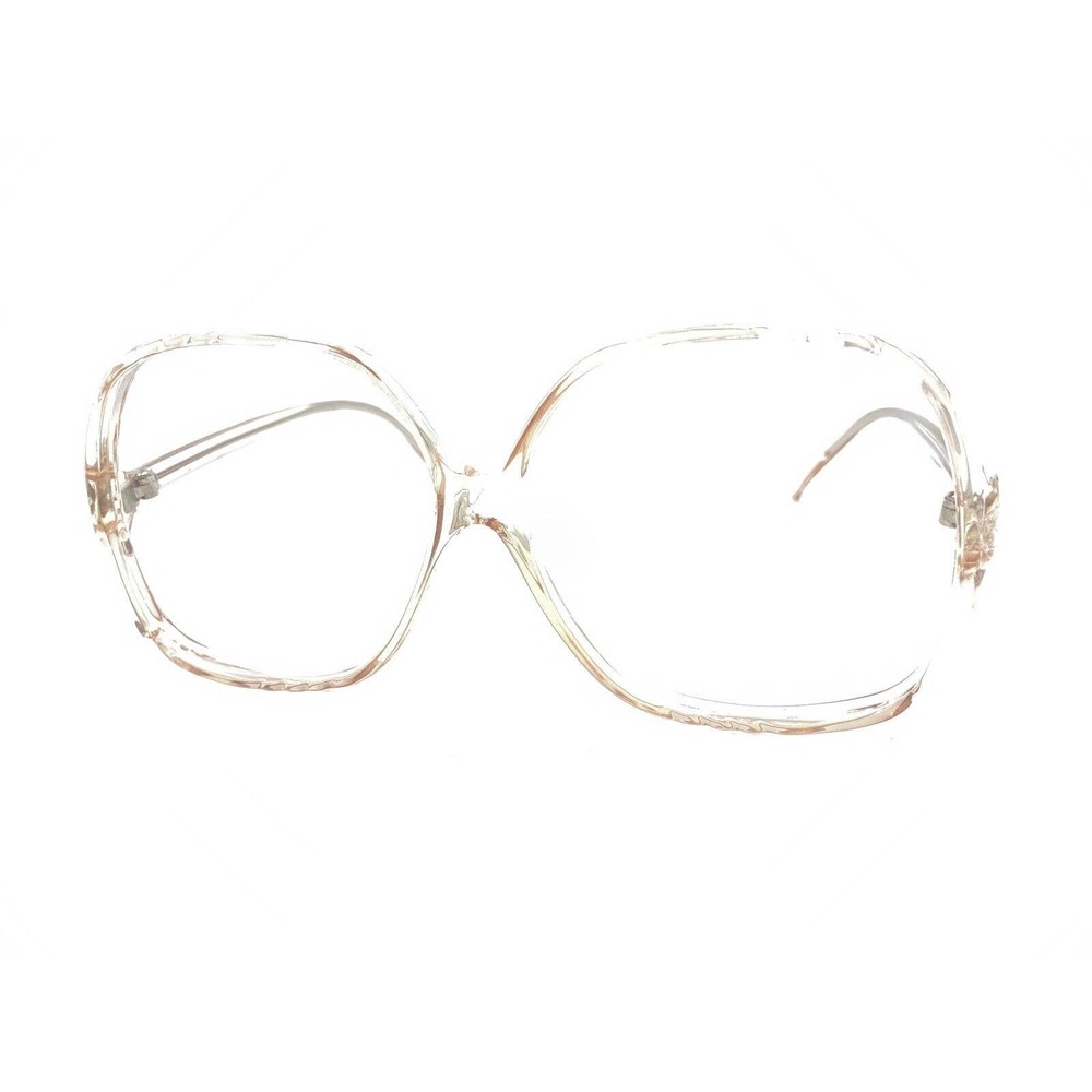 Vintage Translucent Light Brown Square Oversize E… - image 8